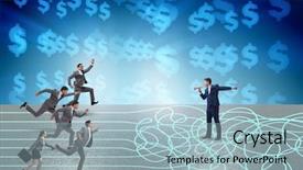  Presentation with uncertainty - Amazing theme having business people in uncertainty concept backdrop and a  colored foreground