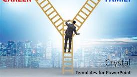  Presentation with balance - Presentation consisting of business-people-in-work-home background and a light blue colored foreground