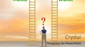  Presentation with balance - PPT theme enhanced with business-people-in-work-home background and a yellow colored foreground