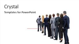  Presentation with cartoon black white people - Beautiful PPT theme featuring business people isolated on white backdrop and a white colored foreground