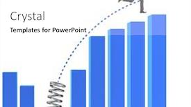  Presentation with bar - Colorful presentation design enhanced with business people jumping over bar charts backdrop and a white colored foreground