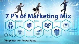  Presentation with marketing - Colorful slides enhanced with business-people-man backdrop and a arctic colored foreground