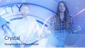  Presentation with cartoon black white people - Beautiful slides featuring business people meditating against white backdrop and a  colored foreground