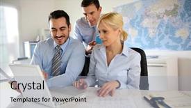  Presentation with business laptop globe satellite - Slide set with continental breakfast - cup of hot background and a violet colored foreground