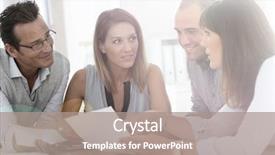  Presentation with business training - PPT theme having business people meeting in office background and a  colored foreground