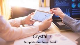  Presentation with business success - Amazing PPT theme having business-people-meeting-planning-analysis backdrop and a coral colored foreground