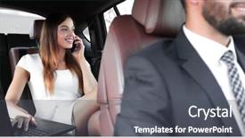  Presentation with double exposure of business people - Audience pleasing PPT theme consisting of business people meeting working car backdrop and a dark gray colored foreground