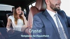  Presentation with car business - Slides having business people meeting working car background and a ocean colored foreground