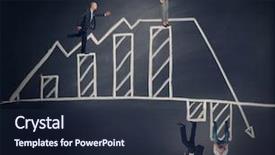  Presentation with abstract chart business - Cool new presentation theme with business people on abstract chart backdrop and a  colored foreground