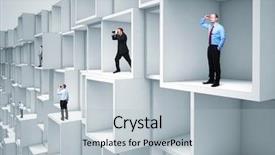  Presentation with abstract modern architecture - Amazing slide set having business people on abstract modern backdrop and a  colored foreground