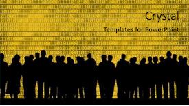  Presentation with code of business conduct - Audience pleasing presentation consisting of business people on binary code backdrop and a gold colored foreground