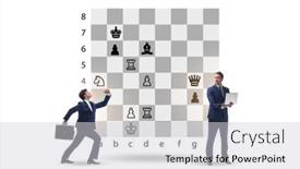  Presentation with chess board - Slide set having business-people-playing-chess background and a light gray colored foreground
