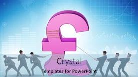  Presentation with money - Slides with business-people-pulling-money background and a light blue colored foreground