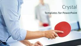  Presentation with relaxing - PPT theme with business-people-relaxing-in-shared background and a sky blue colored foreground