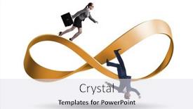  Presentation with running - Slide set with business-people-running background and a light gray colored foreground