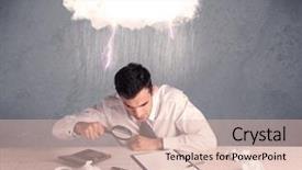  Presentation with telemedicine word cloud concept - Slide deck having business people sad - elegant office worker is having background and a lemonade colored foreground