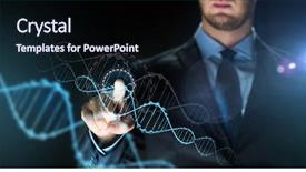  Presentation with virtual technology - Theme having business people science future technology background and a wine colored foreground