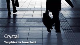  Presentation with concealed carry - Cool new presentation theme with business people shadow - businessman silhouette carry briefcase backdrop and a ocean colored foreground