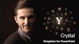  Presentation with intelligence - Cool new PPT layouts with business people shadow - close-up of handsome businessman backdrop and a wine colored foreground