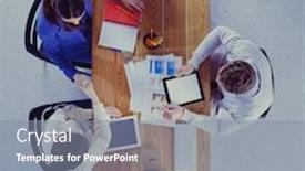  Presentation with shaking hands - Slide set with business-people-shaking-hands-during background and a mint green colored foreground