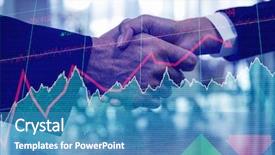  Presentation with hands down - Cool new PPT layouts with business people shaking hands backdrop and a teal colored foreground