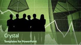  Presentation with business people silhouette - Beautiful presentation design featuring business people silhouettes against business backdrop and a tawny brown colored foreground