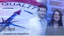  Presentation with people - Colorful slide set enhanced with business people standing against white backdrop and a  colored foreground