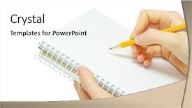  Presentation with note - PPT layouts consisting of fresh organic raw gourmet spinach salad served on a white plate rustic style with sliced red pears and dried red cranberries background and a coral colored foreground