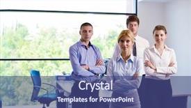  Presentation with meeting family - Presentation theme having business people team group background and a  colored foreground