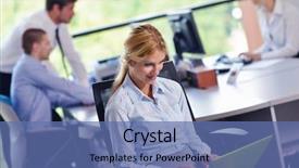  Presentation with business group meeting - PPT theme consisting of business people team group background and a  colored foreground