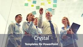  Presentation with team planning - Audience pleasing theme consisting of business people teamwork and planning backdrop and a dark gray colored foreground