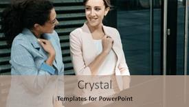  Presentation with tehnology - Slide deck featuring business-people-tehnology-and-lifestyle background and a coral colored foreground