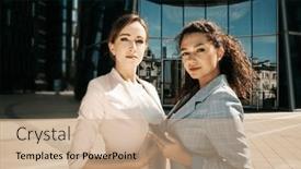  Presentation with tehnology - PPT theme having business-people-tehnology-and-lifestyle background and a coral colored foreground