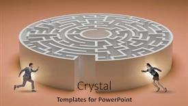  Presentation with find - Presentation having business-people-trying-to-find background and a coral colored foreground