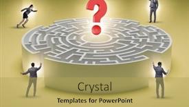  Presentation with find - Slide set enhanced with business-people-trying-to-find background and a yellow colored foreground