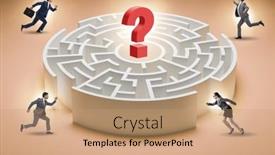  Presentation with find - PPT layouts with business-people-trying-to-find background and a coral colored foreground