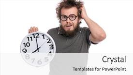  Presentation with haircut - Audience pleasing slide set consisting of business people ugly - crazy bearded man with funny backdrop and a white colored foreground