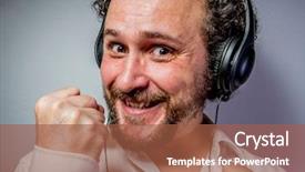  Presentation with funny - Amazing presentation theme having business people ugly - funny man with intense expression backdrop and a  colored foreground