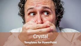  Presentation with old wite man and his music - Colorful presentation enhanced with business people ugly - say nothing silence man backdrop and a coral colored foreground