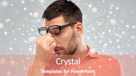  Presentation with business vision - Presentation design enhanced with business people vision winter background and a coral colored foreground