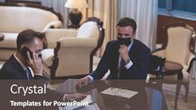  Presentation with virus - Audience pleasing PPT theme consisting of business-people-wearing-crona-virus backdrop and a dark gray colored foreground