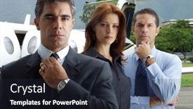  Presentation with business jet - Cool new theme with business people working at private jet backdrop and a wine colored foreground