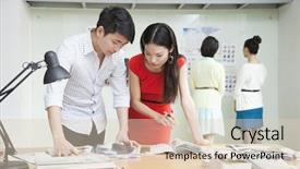  Presentation with creative - Slide deck having wall stone with cracks abstract gray background background and a gray colored foreground