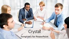  Presentation with diverse business people - Beautiful slides featuring business people working together a diverse work group backdrop and a lemonade colored foreground