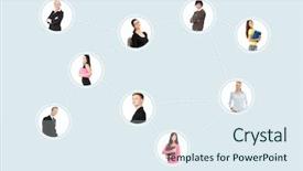  Presentation with computer network - Cool new PPT layouts with bounded with a computer network backdrop and a sky blue colored foreground