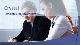  Presentation with office - Cool new presentation with business-peple-in-the-office backdrop and a sky blue colored foreground