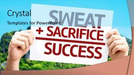  Presentation with sacrifice - Theme with business perserverence - sweat sacrifice success card background and a arctic colored foreground