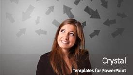  Presentation with business scriptures - Slides having business person choosing between several background and a tawny brown colored foreground