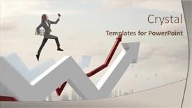  Presentation with climbing - Slide deck featuring business-person-climbing-on-red background and a  colored foreground