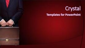  Presentation with case - Beautiful presentation featuring business person holding a briefcase backdrop and a wine colored foreground